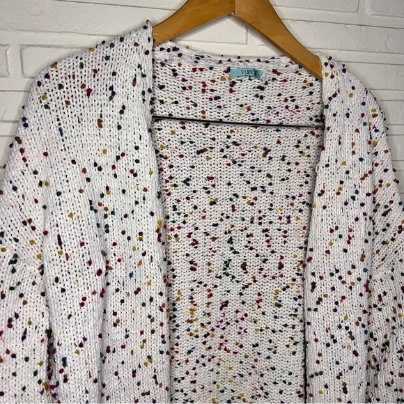 P.S Kate Off White Confetti Knit Open Cardigan, Women’s Size Small/ Medium - Picture 2 of 10
